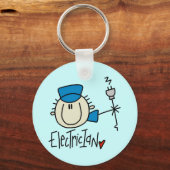 男性電気技師キーチェーン キーホルダー (正面)