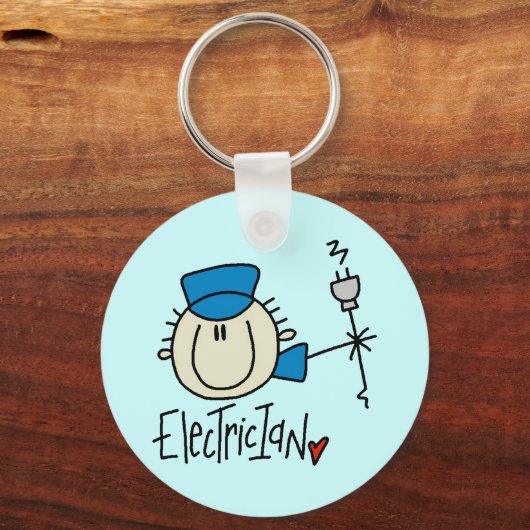 男性電気技師キーチェーン キーホルダー (正面)