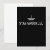 男性電気技師 電気エンジニア 地に足をつけて ノートカード (正面/裏面)