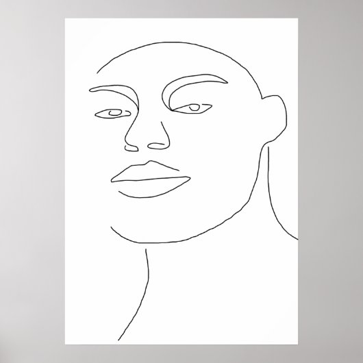 男性顔 ポスター (正面)