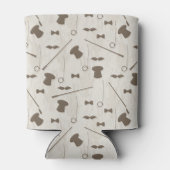 男性2のレトロパターン 缶クーラー (裏面)