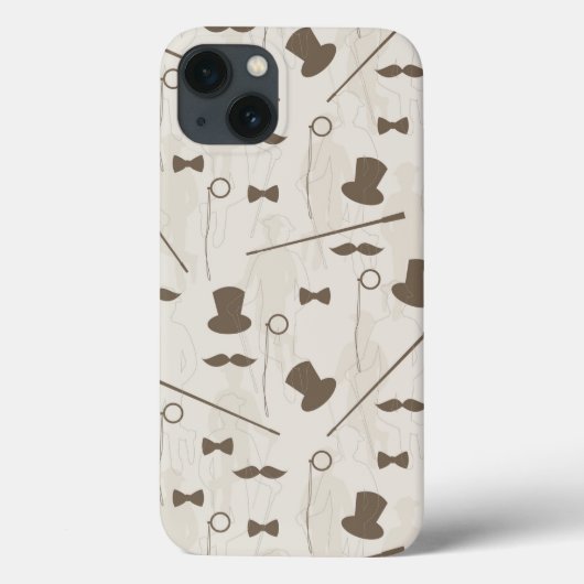 男性2のレトロパターン Case-Mate iPhoneケース (裏面)