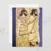 男性2人の歩く ポストカード (正面/裏面)