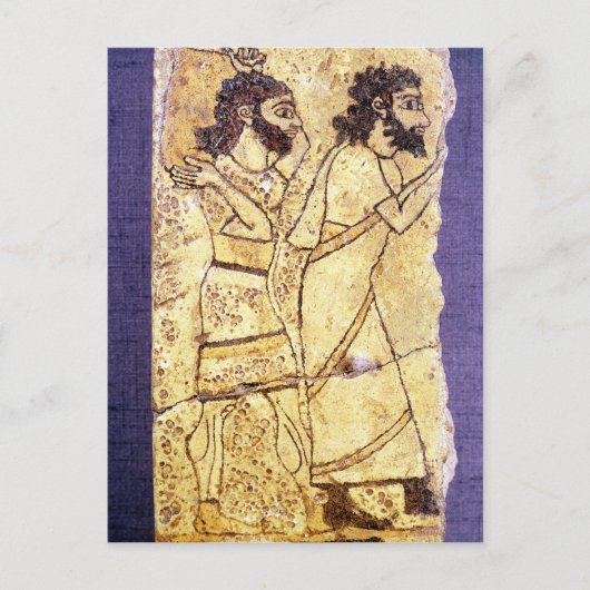 男性2人の歩く ポストカード (正面)