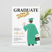 男性2023卒業パーティー招待状 招待状 (スタンド正面)