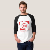 男性3/4の袖 Tシャツ (正面フル)