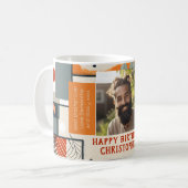 男性40歳の誕生日マンカラーモダンフォトマグカップ003 コーヒーマグカップ (正面左)