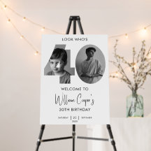 男性40thウェルカムサイン、見て誰40ウェルカムサイン