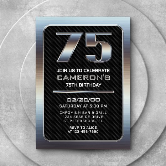 男性75歳の誕生日招待状 招待状