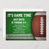 男性 サッカー カスタム 誕生日 招待状 (正面/裏面)