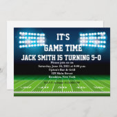 男性 サッカー カスタム 誕生日 招待状 (正面/裏面)