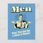 男性：ユーモアのセンス ポストカード (正面)