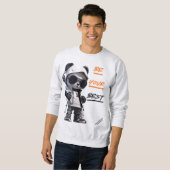 男性、女性と若者、メッセージア前向きパレル スウェットシャツ (正面フル)