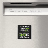 男性/女性のための面白いHVAC技術者の時給の仕事 マグネット (インサイチュ (食洗機))