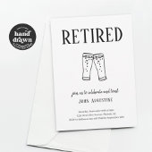 男性/女性ビールまたは醸造所テーマ退職パーティー 招待状