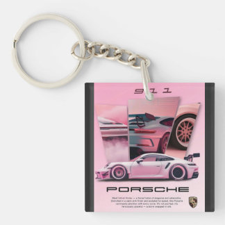 男性/女性用ポルシェモダンアクリル酸キーチェーン キーホルダー