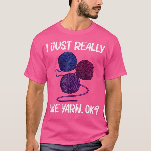男性 女性 かぎ針編み ニット 編み物 のための クールな毛糸のギフト Tシャツ (正面)