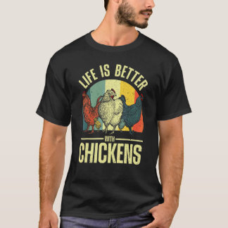 男性 女性 にわとり ファーマー ウィスパー かわいいにわとり Tシャツ