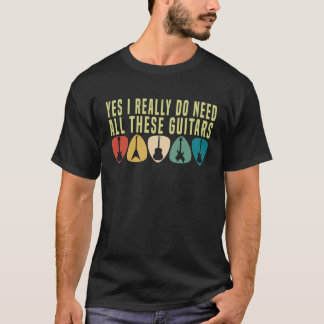 男性 女性 ギタリスト 向け ビンテージ ギター Tシャツ