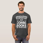 男性 女性 コミック本 カートゥーン アート Tシャツ (正面フル)