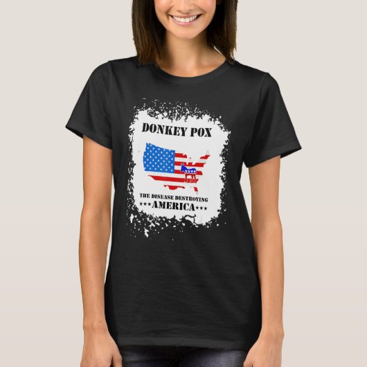 男性 女性 ロバ痘 アメリカを破壊する病気 Tシャツ (正面)