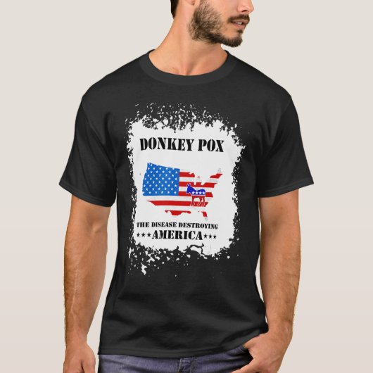 男性 女性 ロバ痘 アメリカを破壊する病気 Tシャツ (正面)