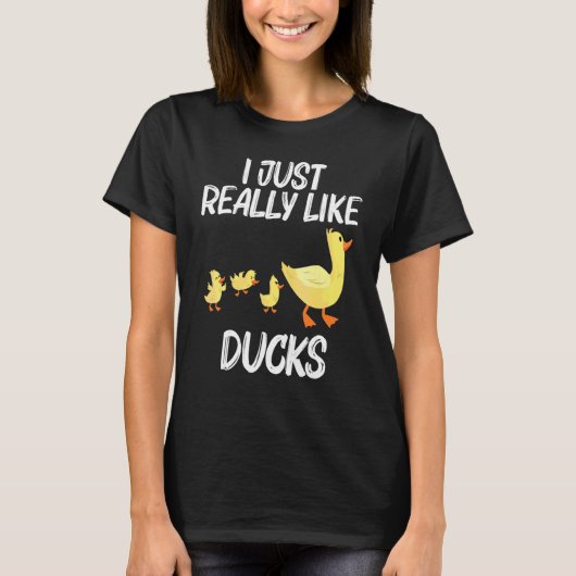 男性 女性 向けのアヒルのデザイン 飼い主 愛好家 Tシャツ (正面)