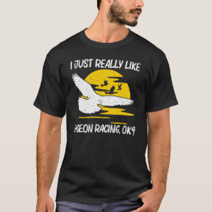 男性 女性 向けのクールな鳩レース ホーミングピジョン レース Tシャツ