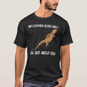 男性 女性 向け クール レオパード ヤモリ 小さな 恐竜 トカゲ Tシャツ