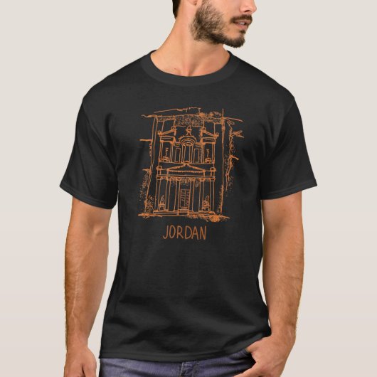 男性 女性 向け ペトラ 市 ヨルダン の お土産 Tシャツ (正面)