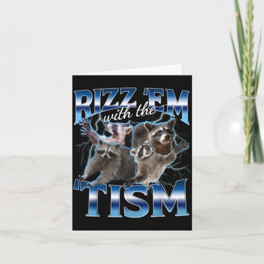 男性 女性 向け 自閉症 Tism ミーム で Rizz Em カード (正面)