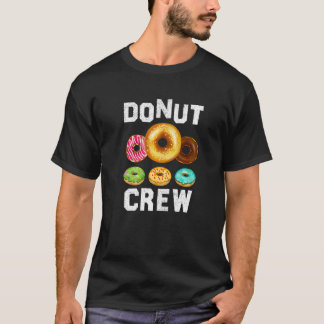 男性 女性 子供のためのドーナツクルーネック ドーナツ Tシャツ