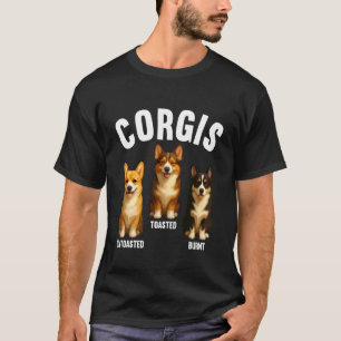 男性、女性、子供、ペット、犬のコーギー向けの面白いコーギーデザイン Tシャツ