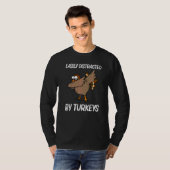 男性 女性 森の野生動物 七面鳥 Tシャツ (正面フル)