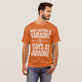男性 女性 歌手 向けの おもしろ カラオケ デザイン 音楽 Tシャツ (正面フル)