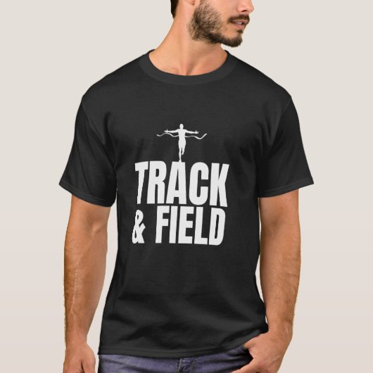 男性 女性 用 トラック アンド フィールド アート 陸上競技 Tシャツ (正面)
