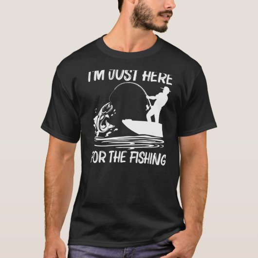 男性 女性 釣り人 エサ ボート旅行 釣り Tシャツ (正面)
