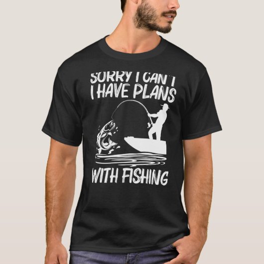 男性 女性 釣り人 釣り エサ ボート 旅行 Tシャツ (正面)