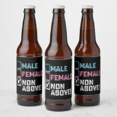男性 女性 非 上記！面白い トランスジェンダー ゲイ ビールラベル (ボトル)
