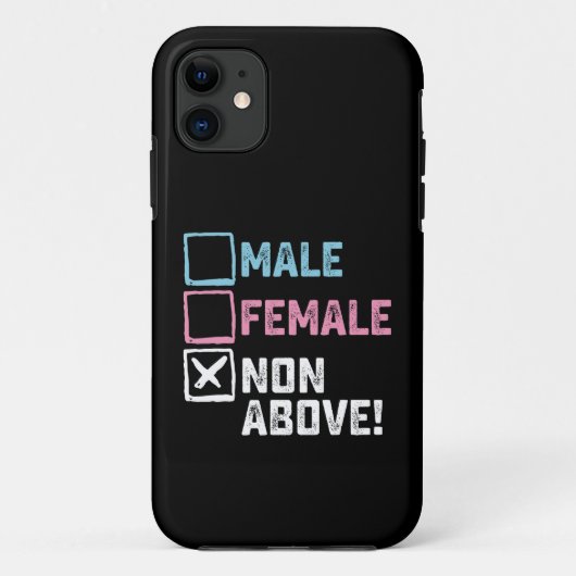 男性 女性 非 上記!面白い トランスジェンダー ゲイ Case-Mate iPhoneケース (裏面)