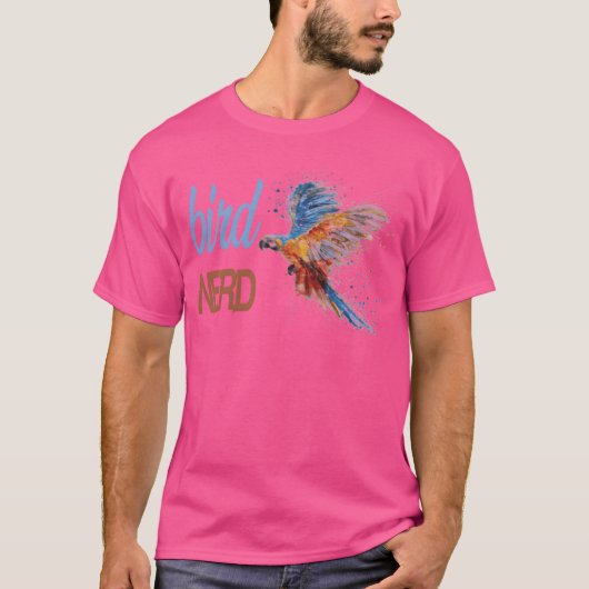 男性 女性 鳥見 鳥用のかっこいい鳥ウォッチング Tシャツ (正面)