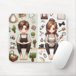 男性、女性ver.1マウスパッド マウスパッド