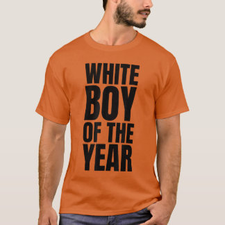 男性・少年向けの「今年の白人少年」 冗談のヴィンテージ Tシャツ