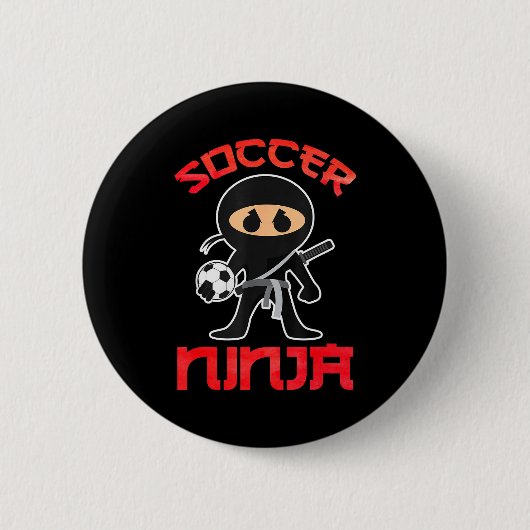 男性、少年、サッカー少年が愛するクールなサッカーアート 缶バッジ (正面)