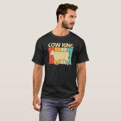 男性 少年 用 牛 牛飼い 酪農 Tシャツ (正面フル)