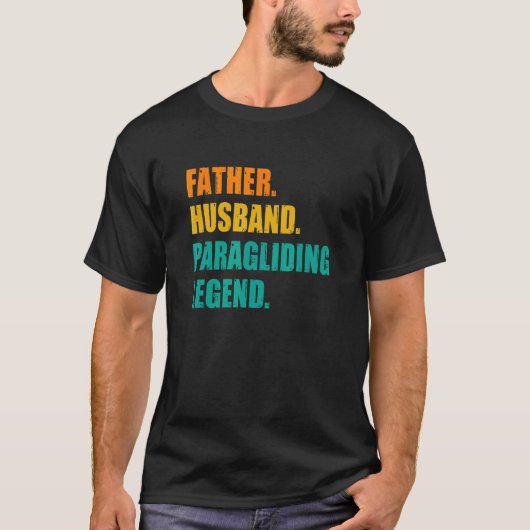 男性 父 夫 パラグライダー伝説 パラグライディング Tシャツ (正面)