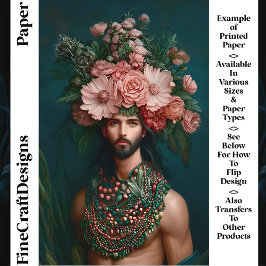 男性、花、果実、葉CQ9クラフト紙