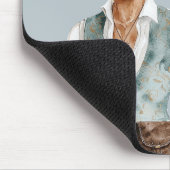 男性 茶髪 マウスパッド (コーナー)