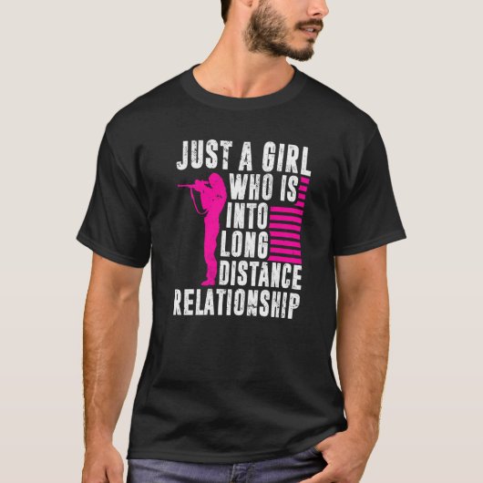 男性 長距離射撃 ただの女の子 長距離 Tシャツ (正面)