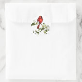 男性（鳥）ショウジョウコウカンチョウドッグウッド花咲きブランチ ラウンドシール (バッグ)